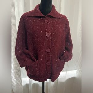 Stylish Crazy Horse by Liz Claiborne Large Button Sweater - Excellent Condition